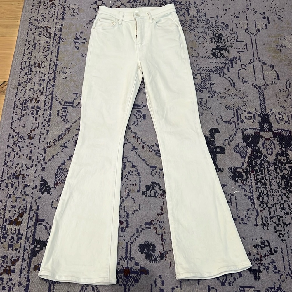 White bell bottom jeans
